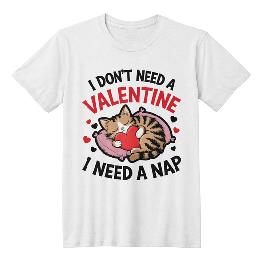 No Valentine Needed-Just a Nap-Unisex T-Shirt