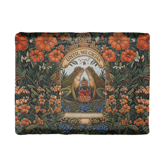Froggy Love-Until We Croak-Woven Blanket