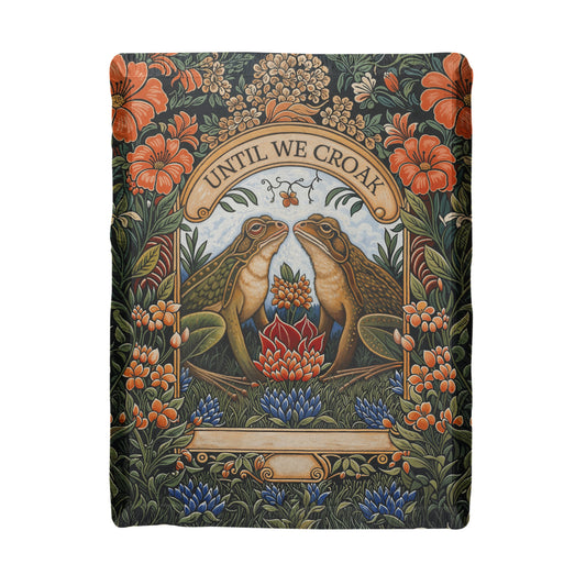 Froggy Love-Until We Croak Woven Blanket